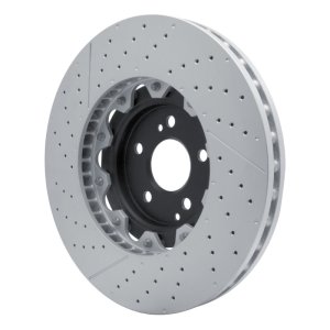 Mercedes-Benz CLS63 AMG Brake Rotor (1) - Front - R1 Concepts - Drilled & Slotted Carbon Alloy GeoMET Rotor - `07-`25